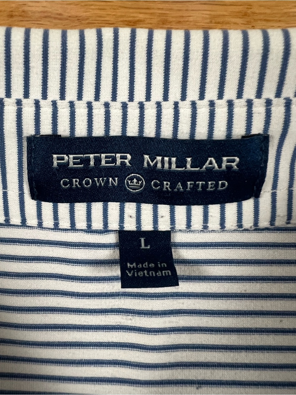 Peter Millar Crown Crafted Bullock Stripe Performance Polo Large NWOT - Picture 5 of 11